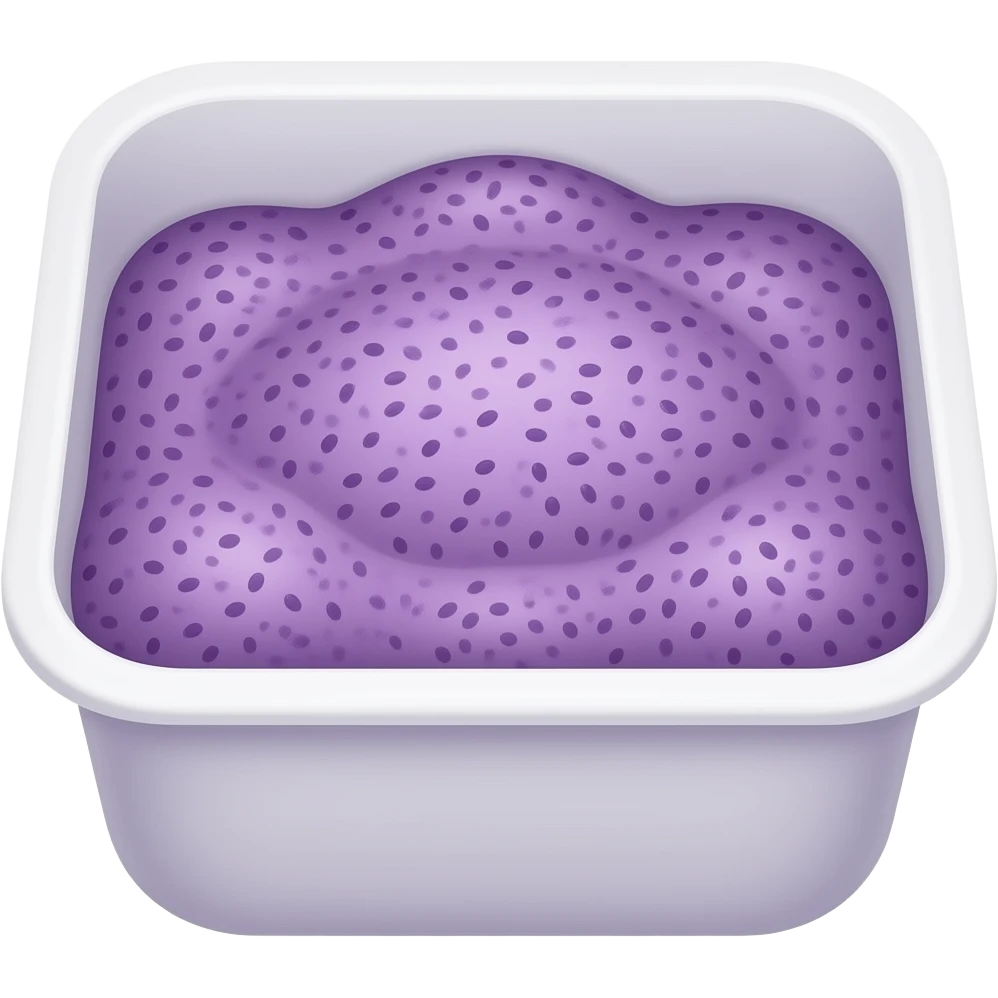 Purple Chia seed pudding Ina RECTANGLE , sponge form emoji