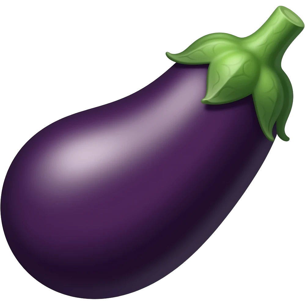 eggplant with veins on its forehead emoji