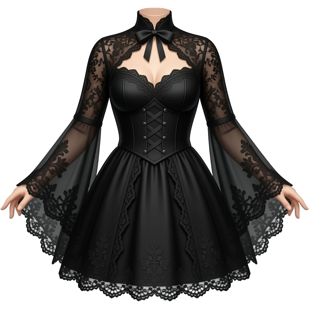 goth dress emoji