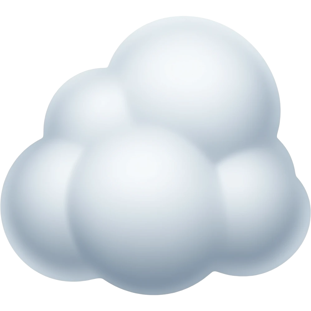 realistic fluffy cloud emoji