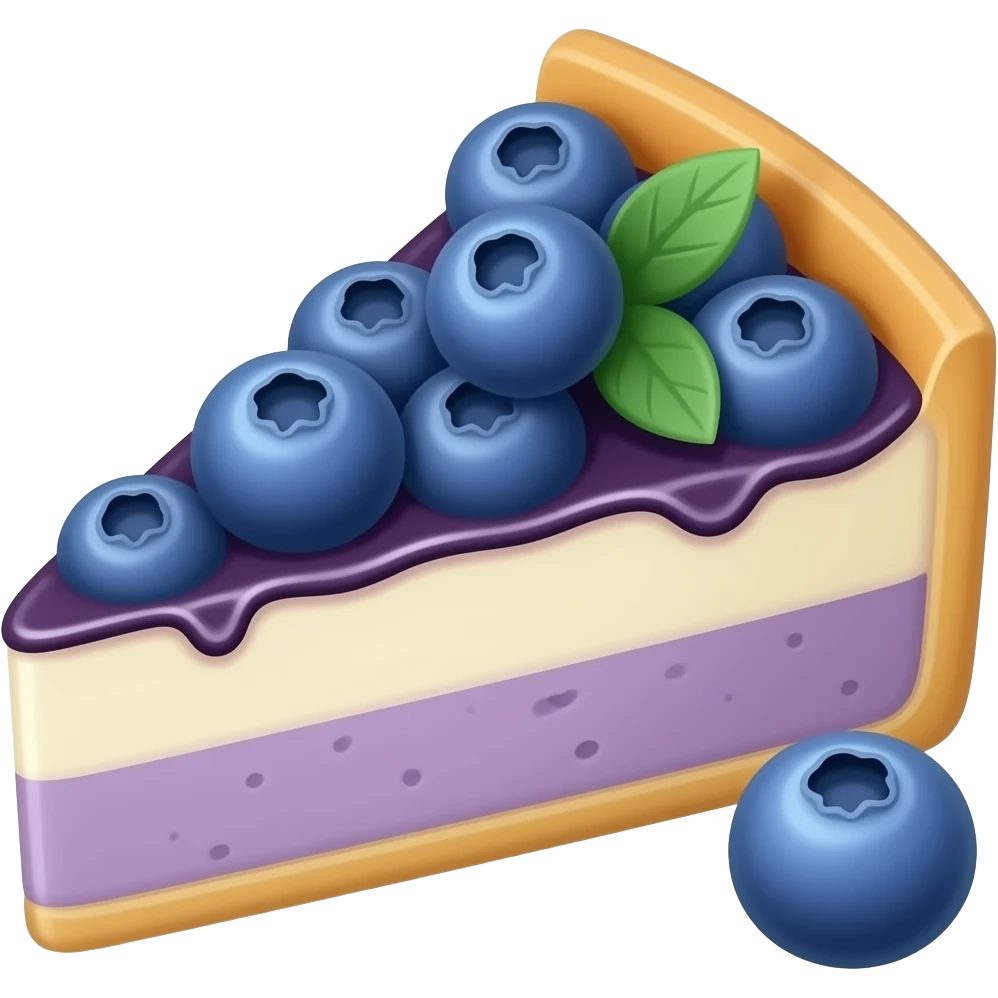 Blueberry cheesecake emoji