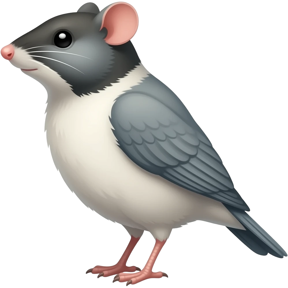 Rat and bird emoji
