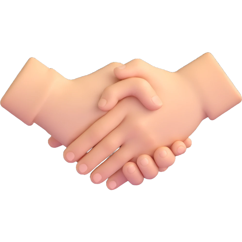 handshake, two hands, neutral background emoji