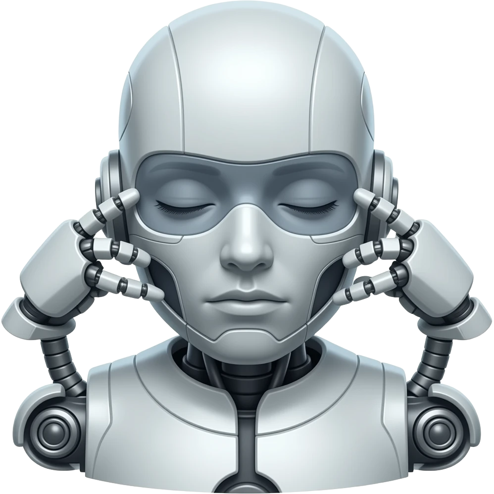Uzun tırnaklı Uyuyan bir tane insan robot yap emoji
