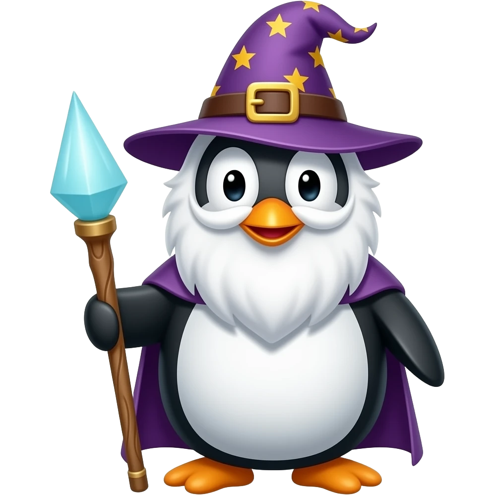 Penguin Wizard emoji