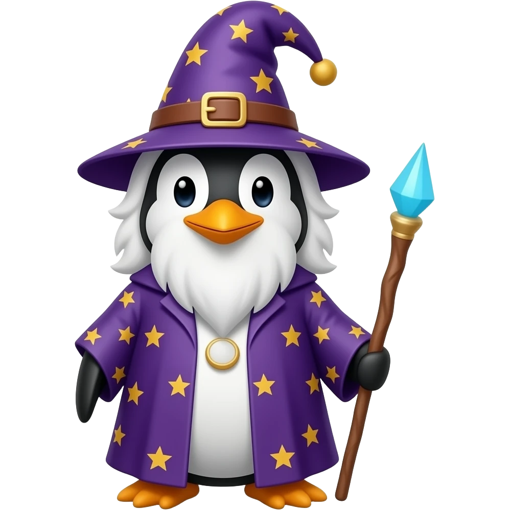 Penguin Wizard emoji