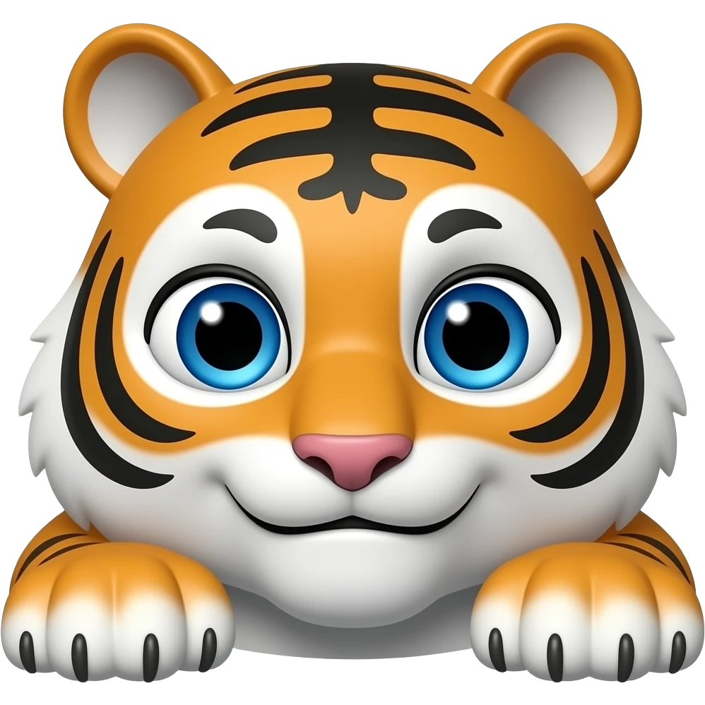 Tiger themed racecar with blue eyes emoji