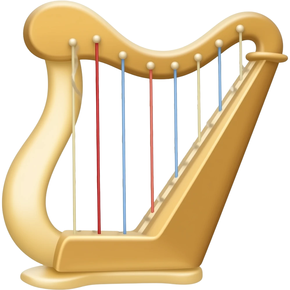 Harp in the shape of the letter H emoji