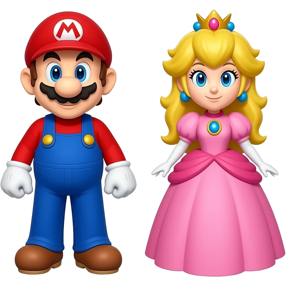 Mario, full body, peach emoji