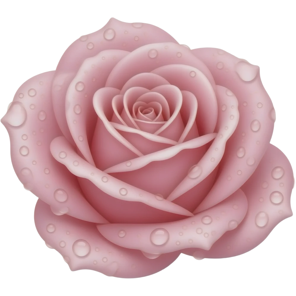 Rose-pink lily of the valley with dew drops emoji