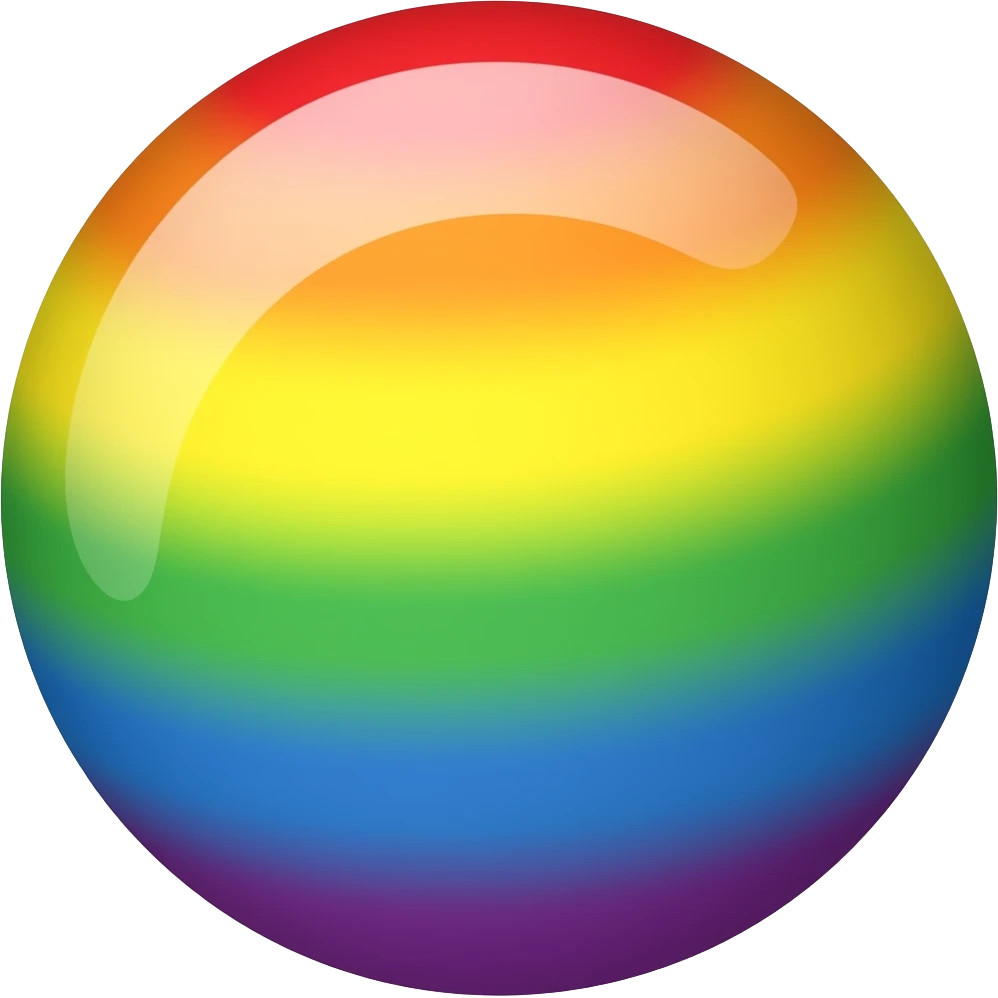 Rainbow ball emoji
