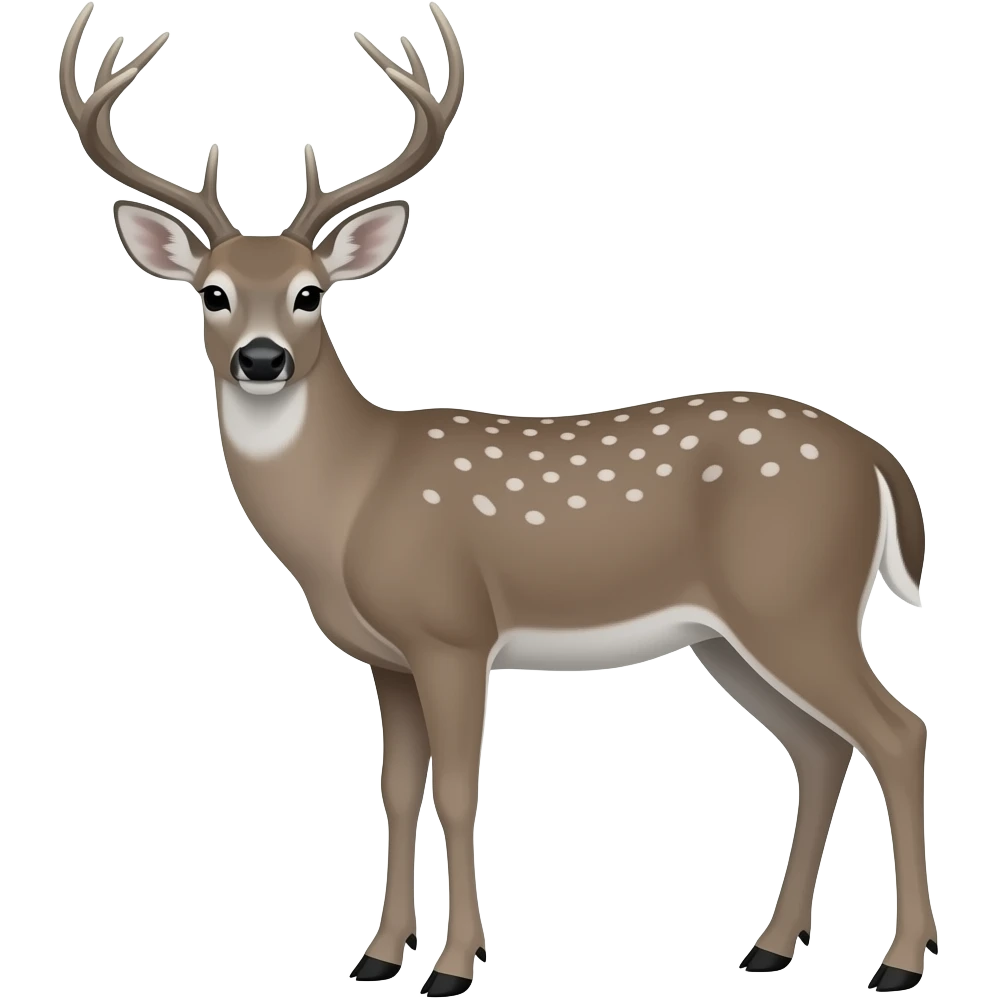 Gray female deer emoji