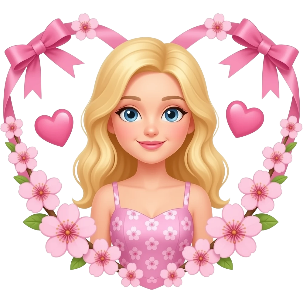 👱🏻‍♀️👗💕🎀🌸 emoji