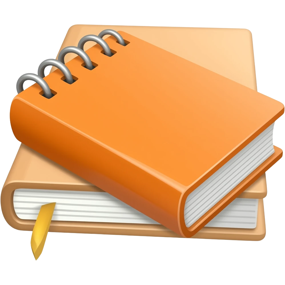 orange notebook emoji