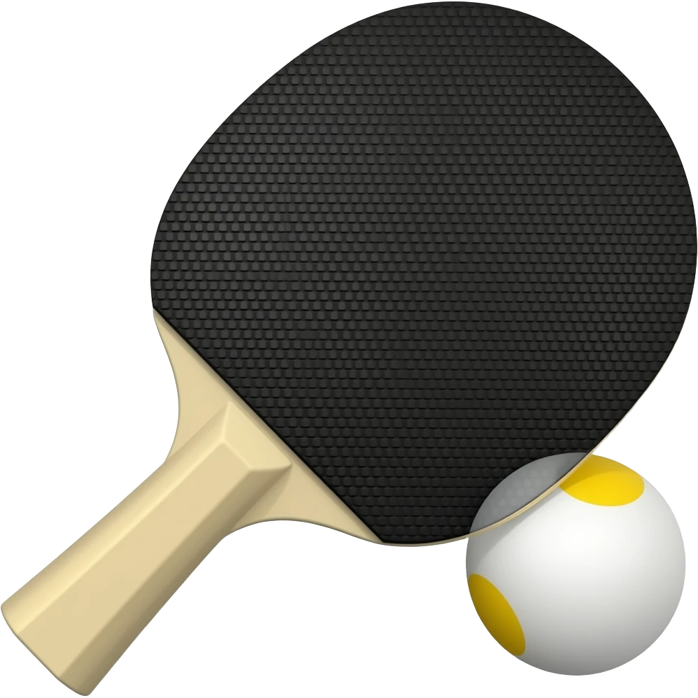 ping pong paddle and ball emoji