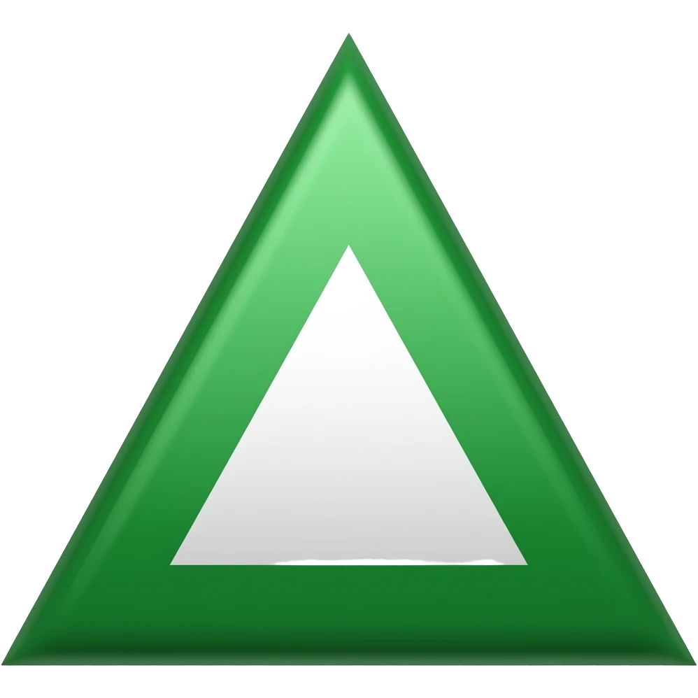 A green triangular flag. emoji