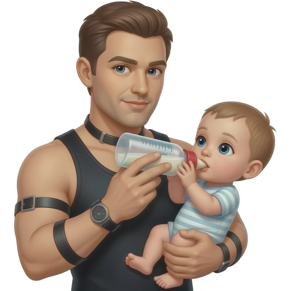 🧍🏼+ 👶🏼= 🍼 bdsm emoji