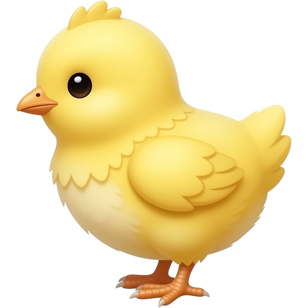Cute Yellow Baby Chicken real side profile emoji