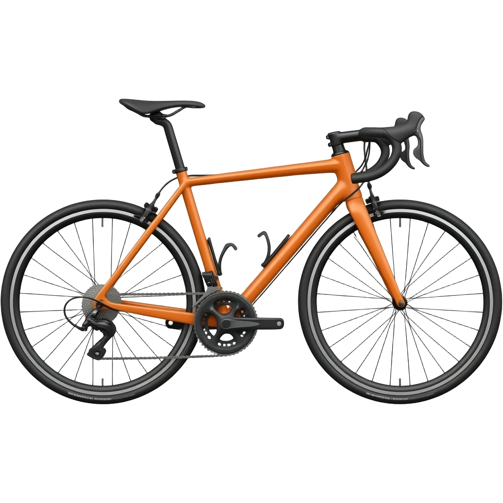 Orange double suspension bike With dropperpost emoji
