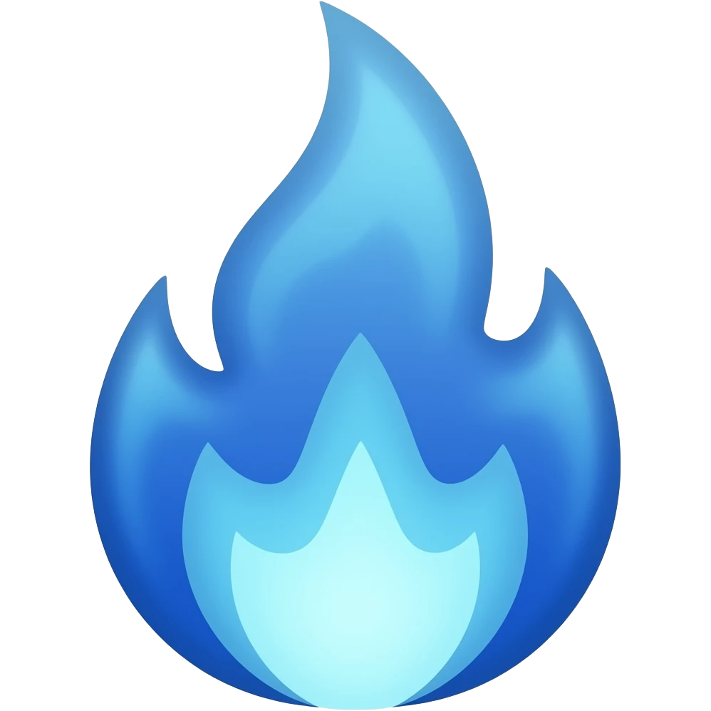 Blue fire emoji