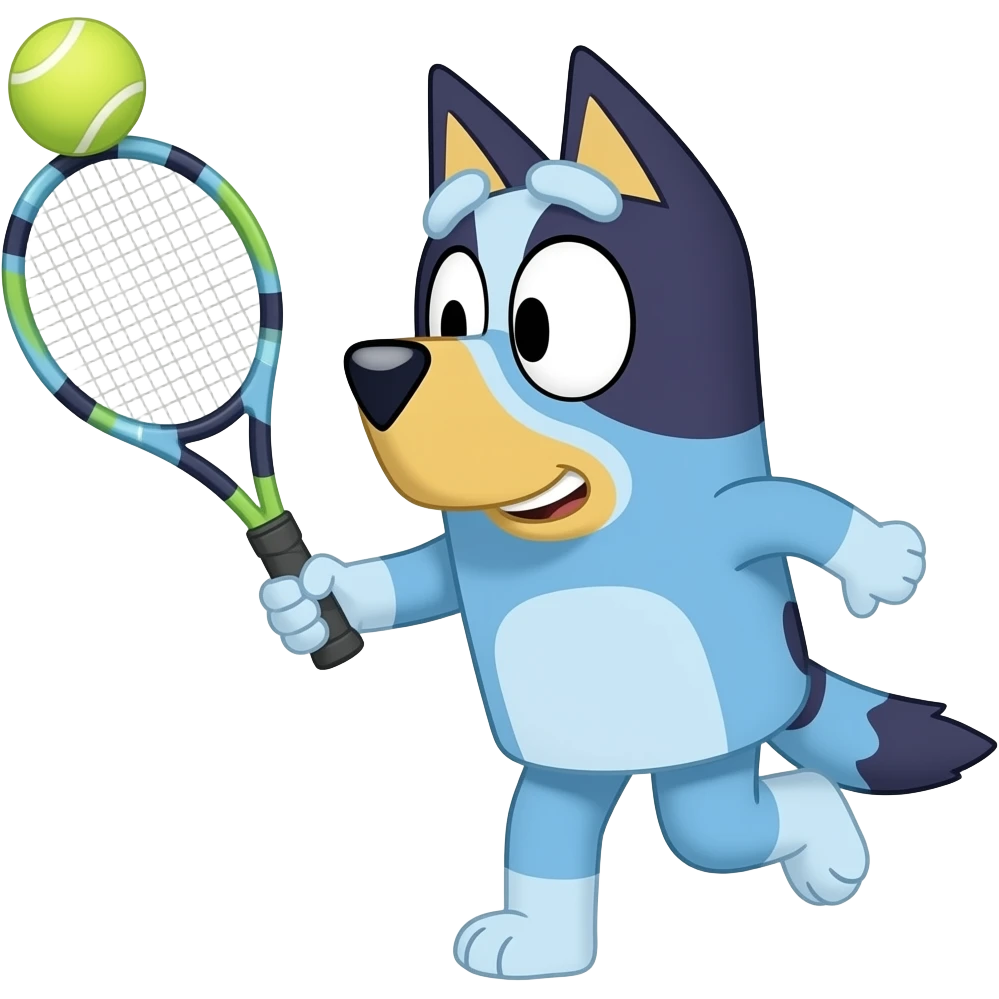 BLUEY PLAYING TENNIS emoji