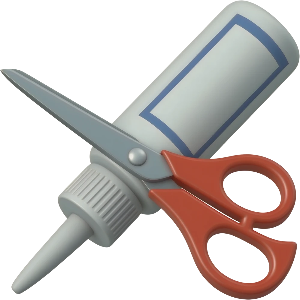 glue and scissors emoji