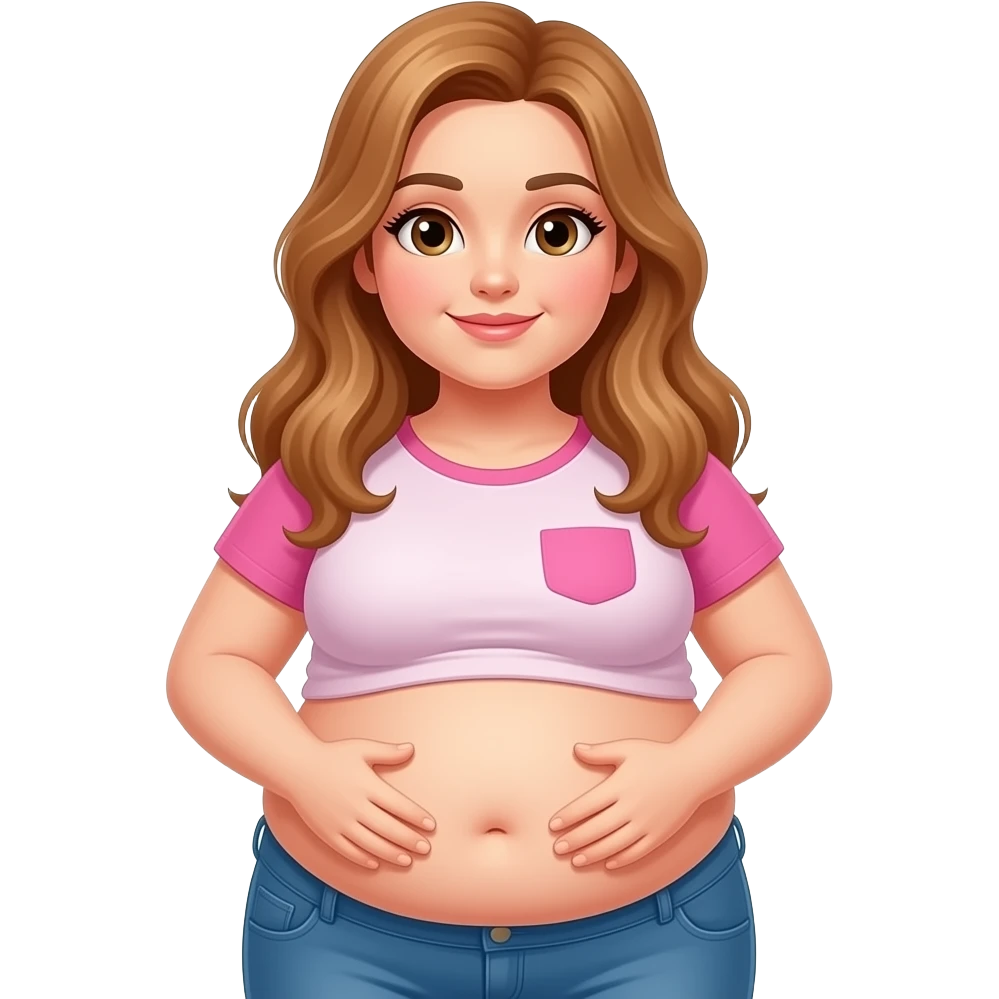Girl belly fat emoji