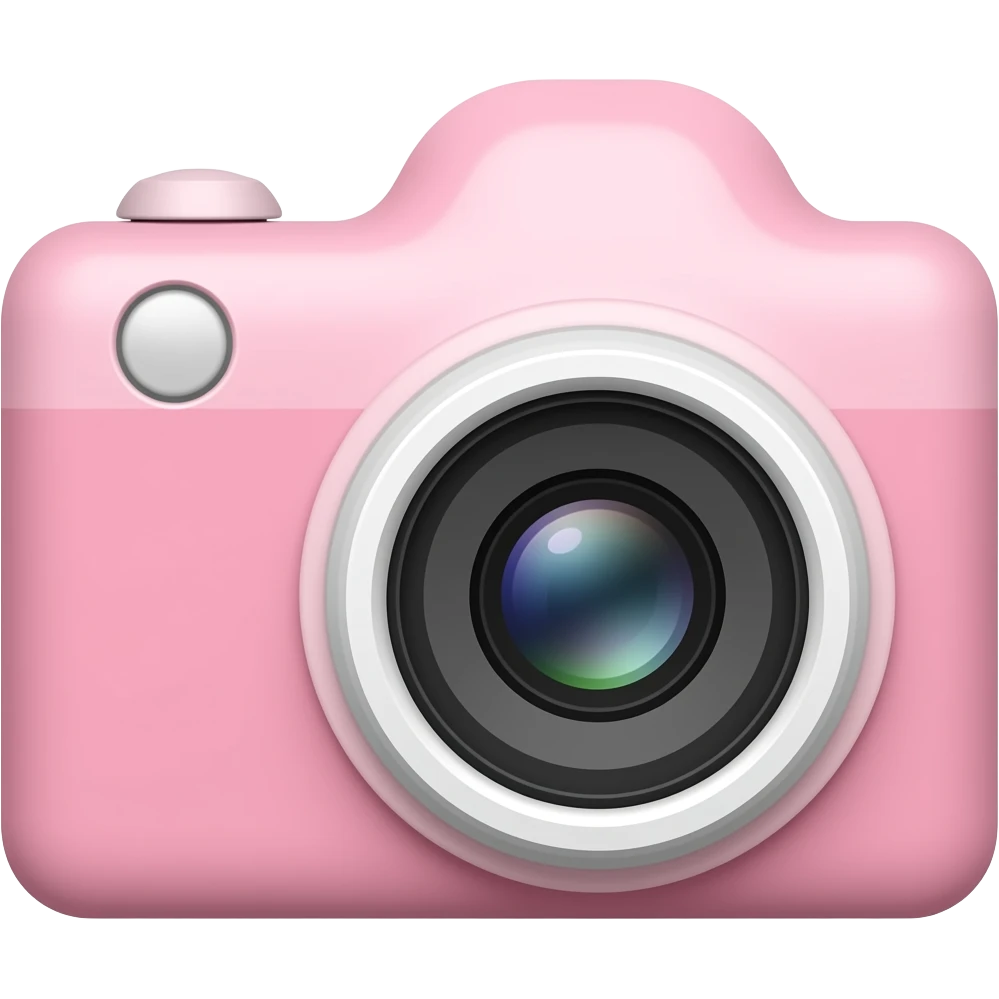 Нежно-розовый современный фотоаппарат emoji