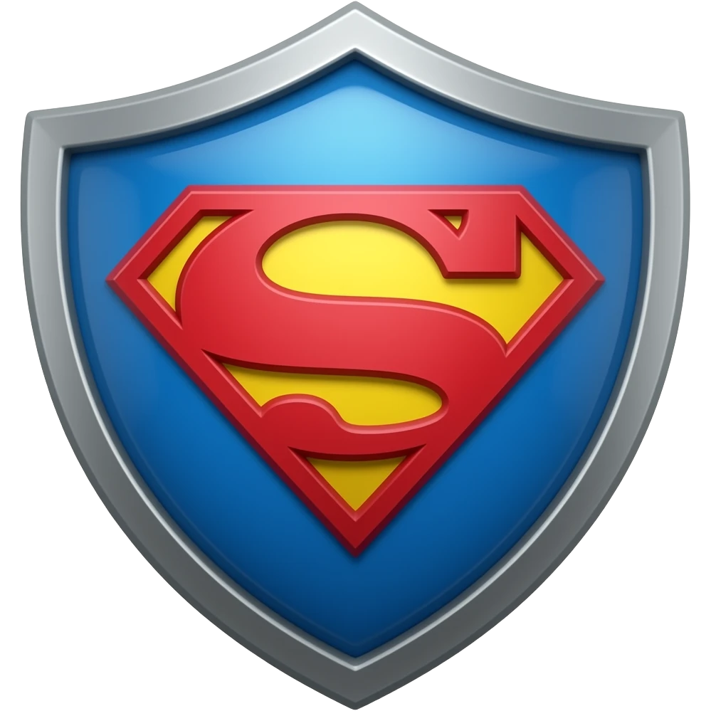 superhero shield emoji