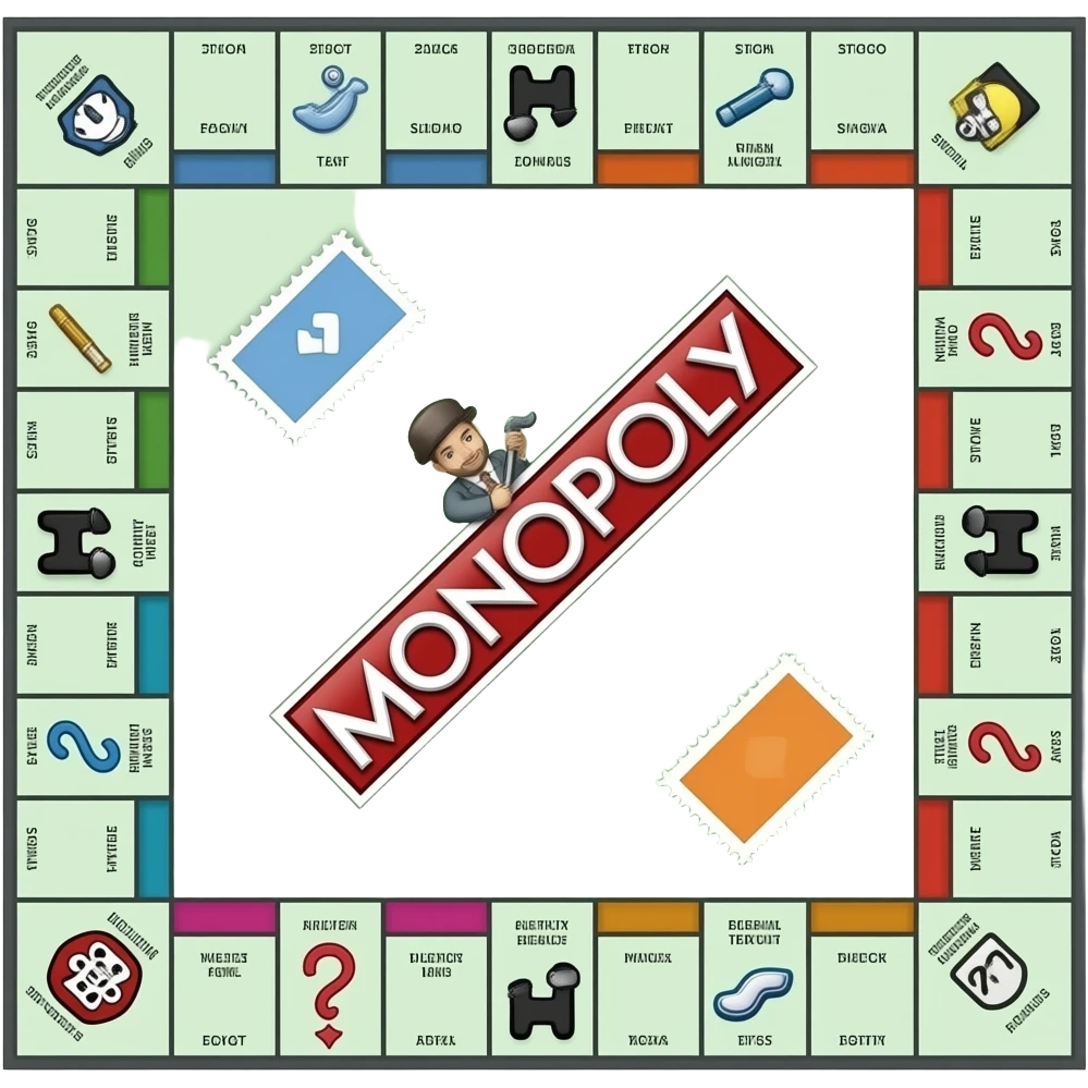 planche MONOPOLY emoji