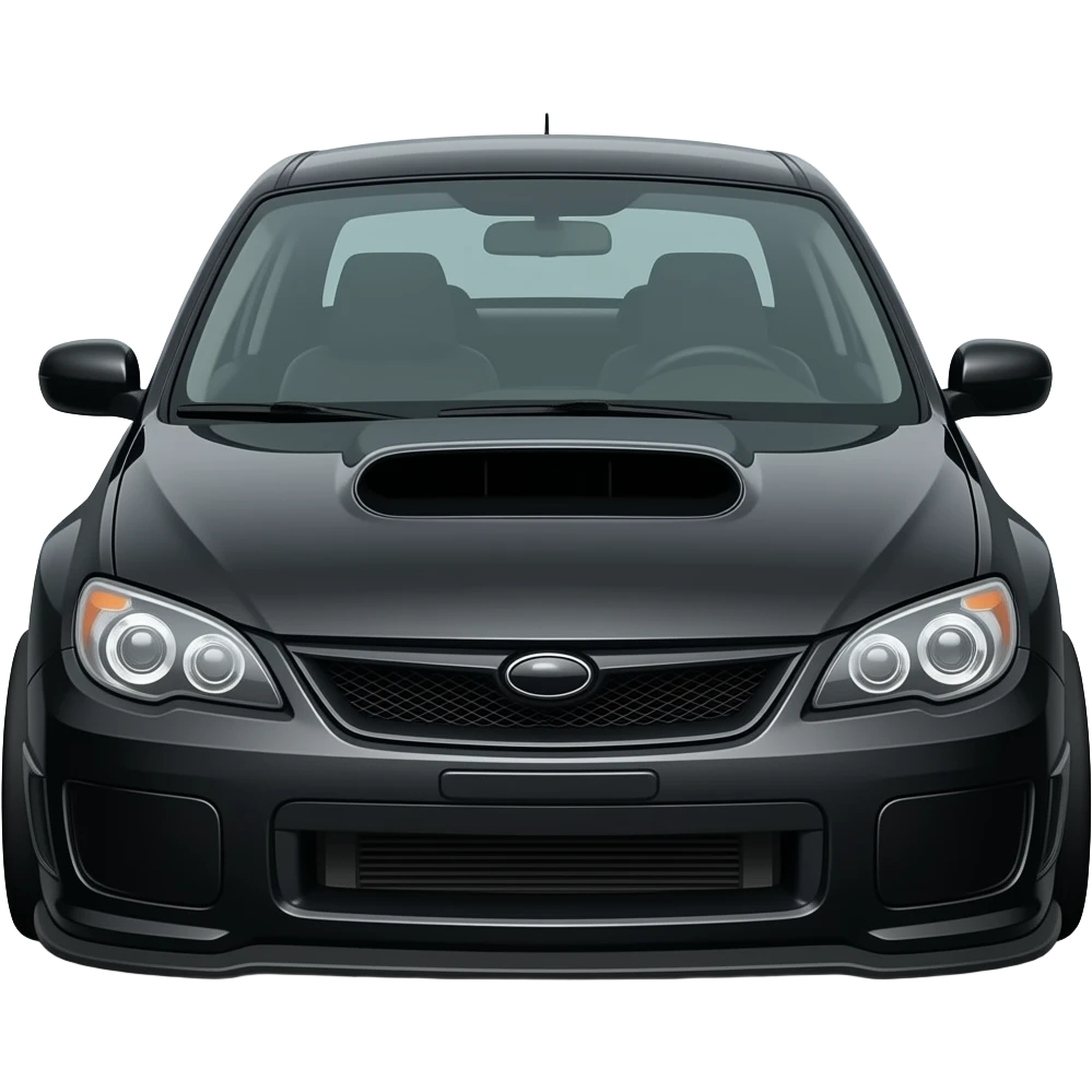 A 2003 WRX sti doing burnouts all black emoji