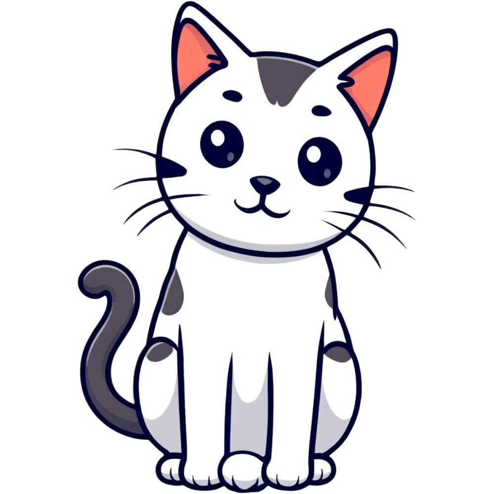 doodled cat emoji