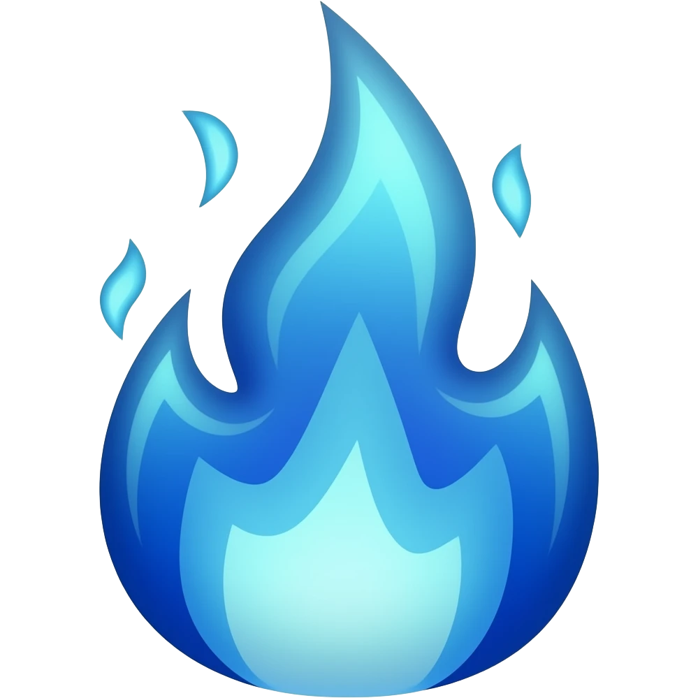 Blue fire emoji