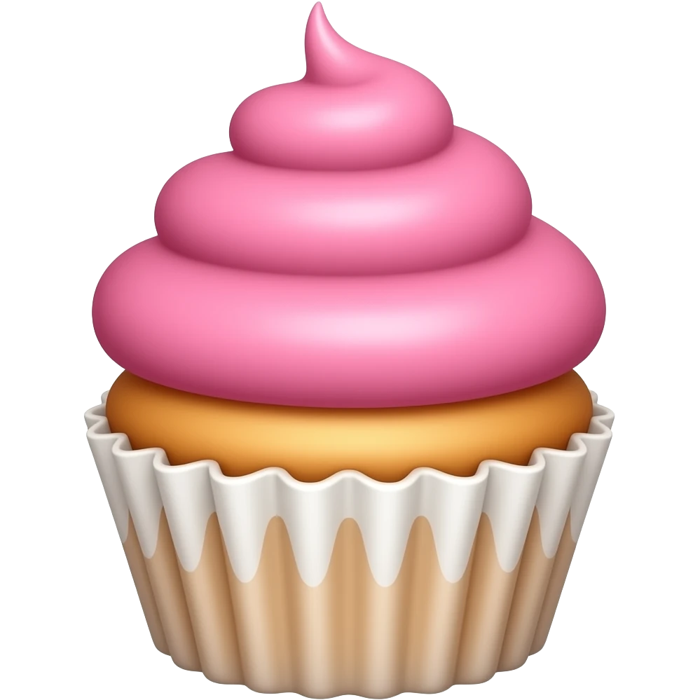 Cupcake with pink icing emoji