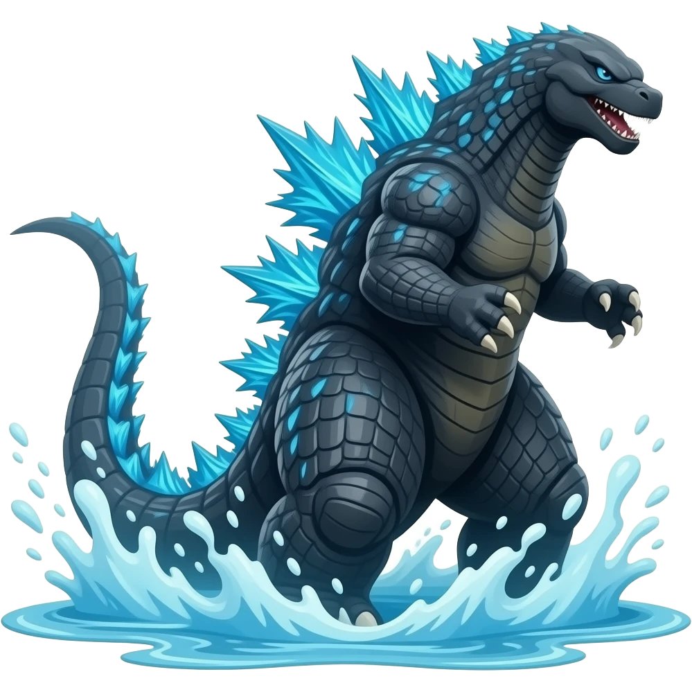 Hydro and fluid and godzilla emoji