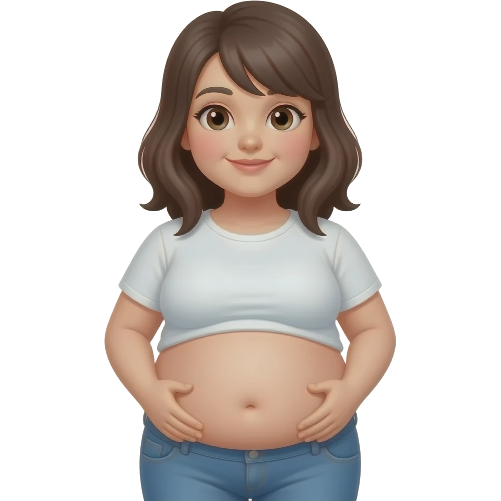 Girl belly fat emoji
