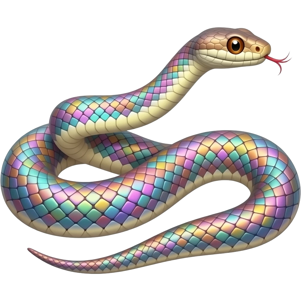 Multicolor snake emoji