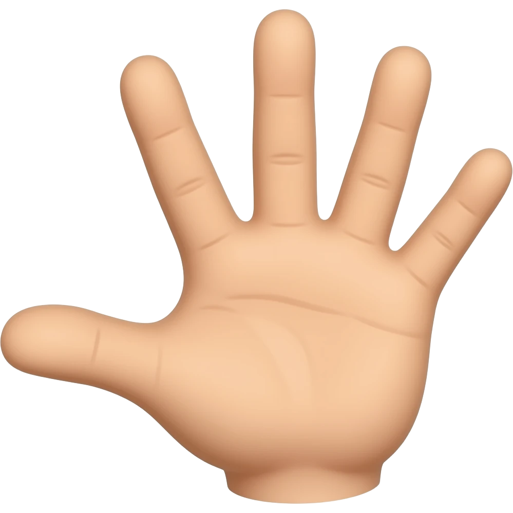 create a hand with 67 fingures emoji
