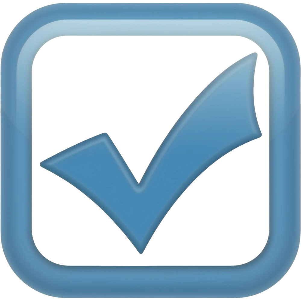 Blue tick emoji