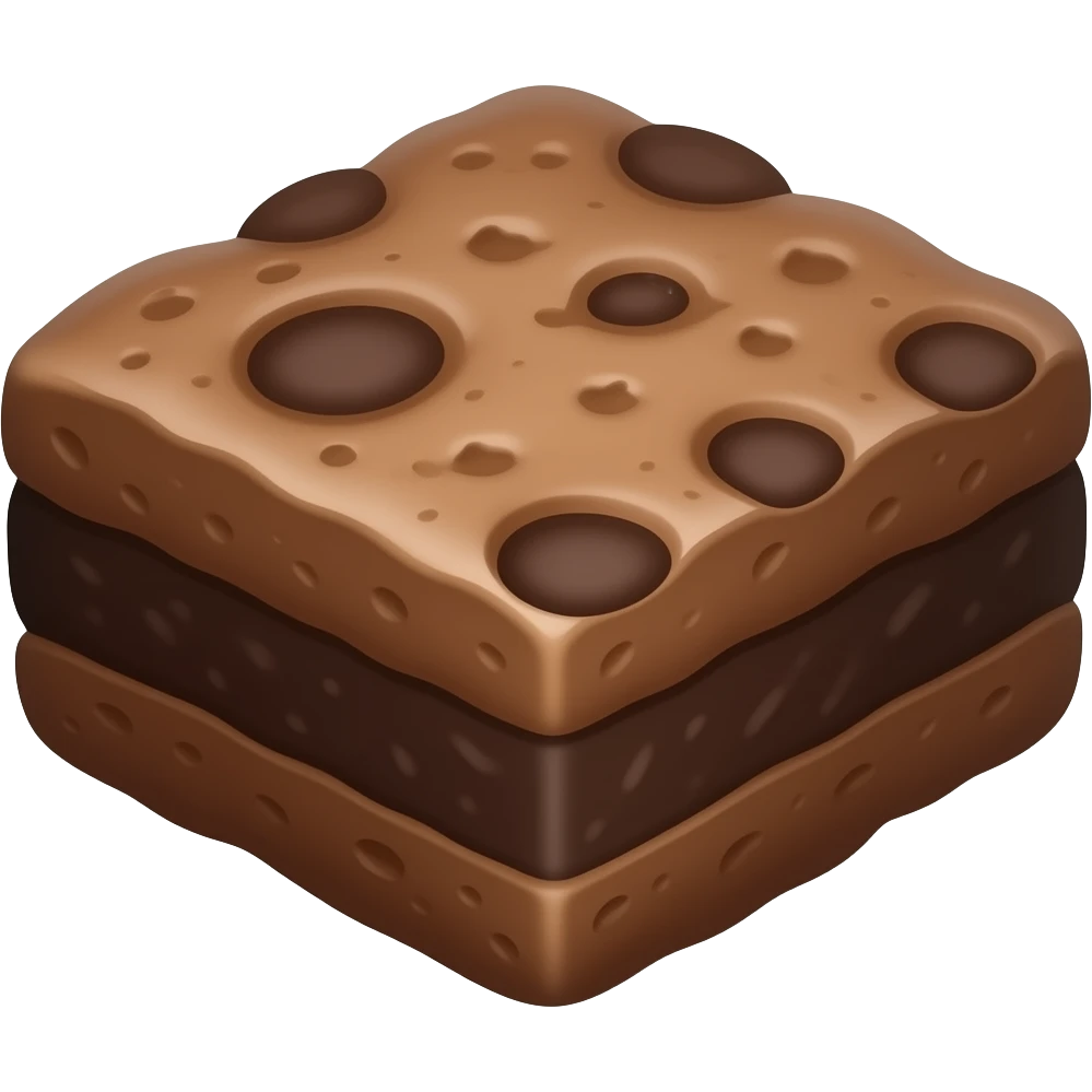 black brown brownie emoji