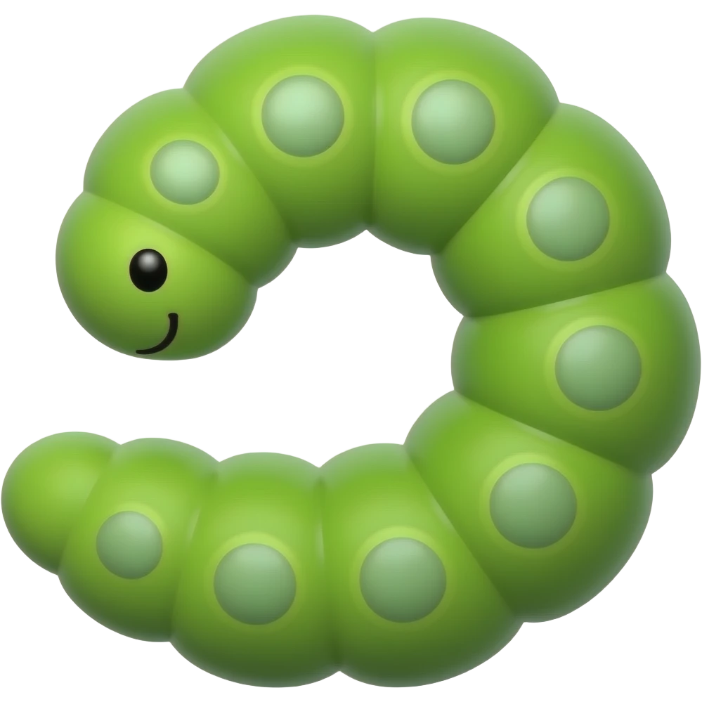 Curling caterpillar emoji