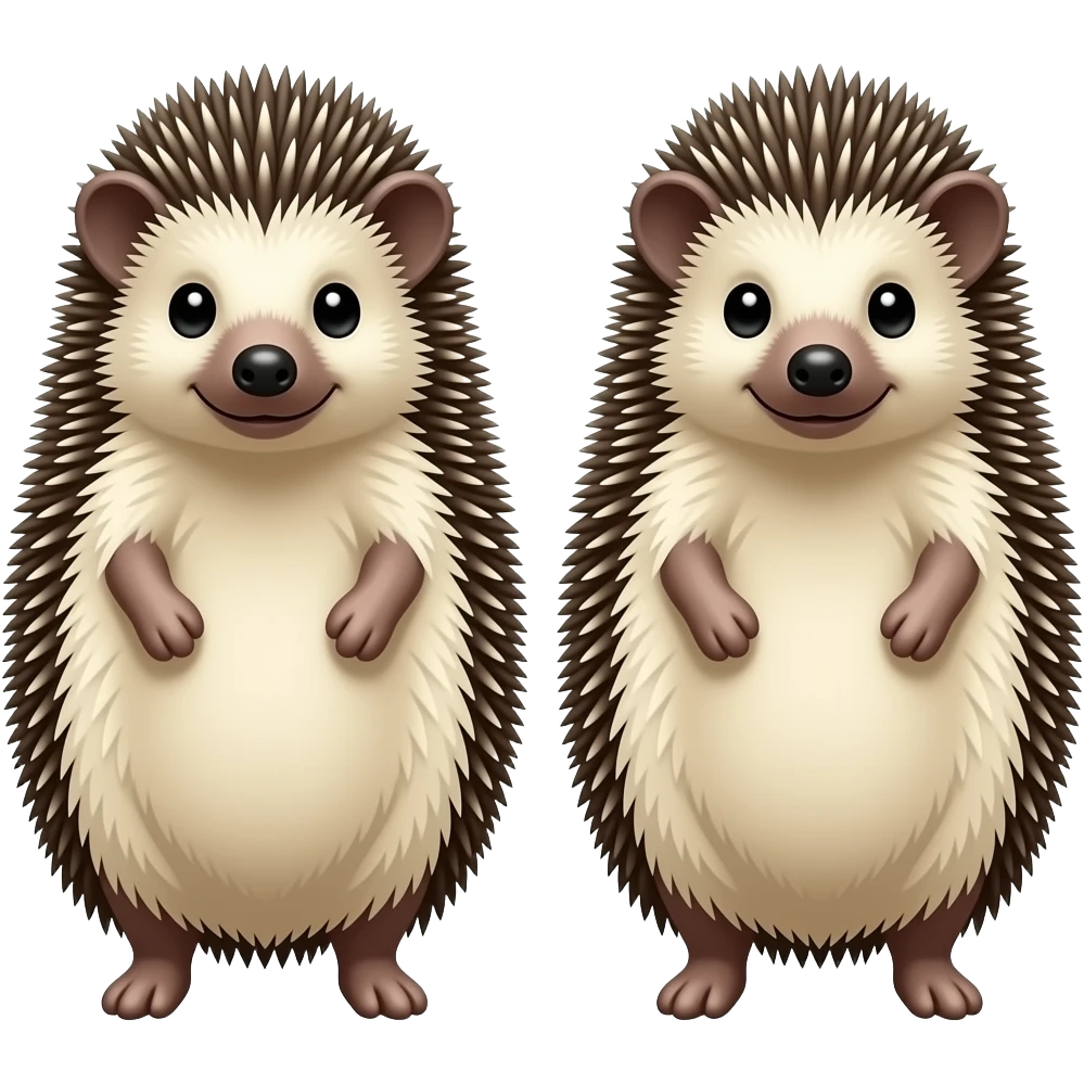 Hedgehog and hedgehog emoji