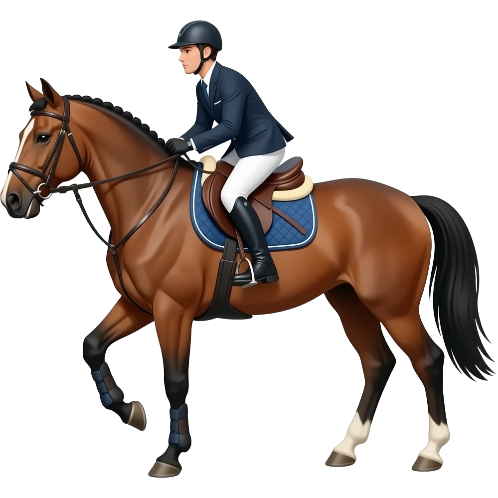 Friesian horse showjumping emoji
