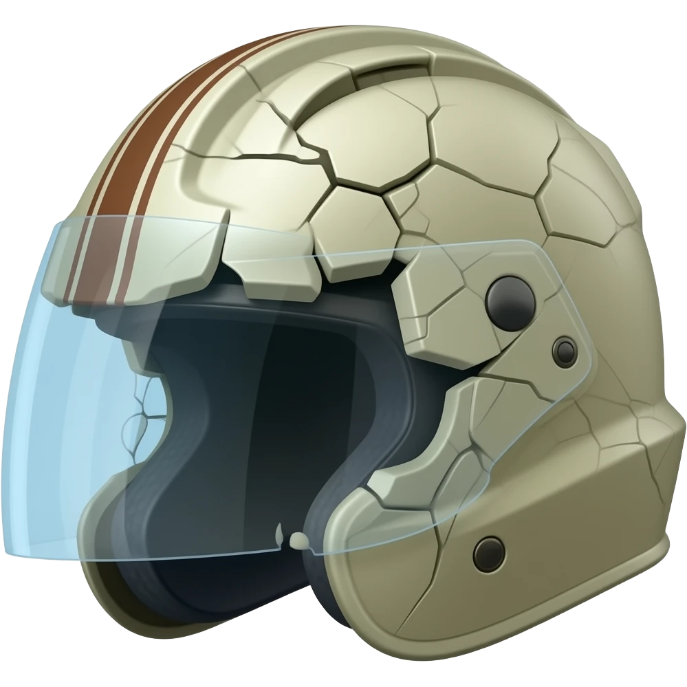 Cracked/broken helmet emoji
