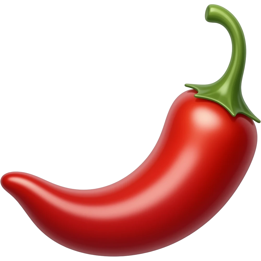 a single fresh red chili pepper emoji | AI Emoji Generator