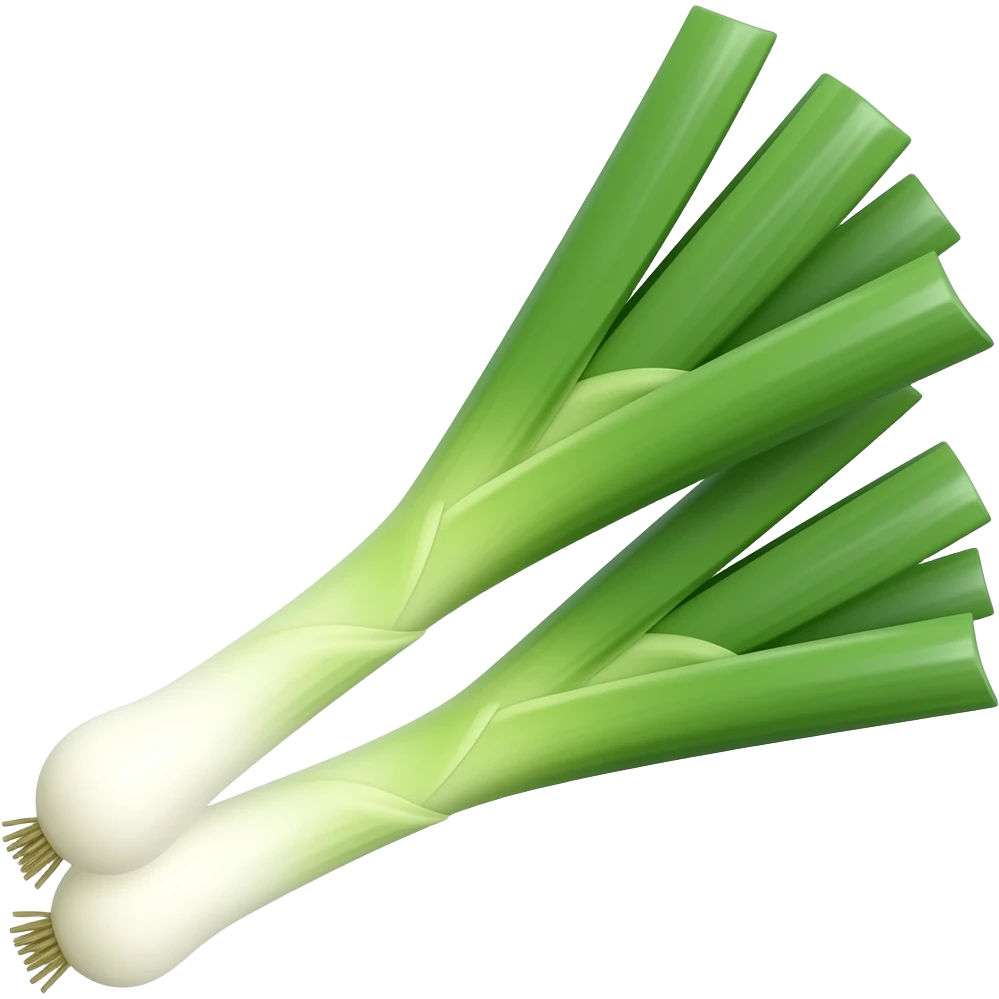 green onion.  iPhone emoji style. no cute and simple. only 2~3stalk of green onion emoji