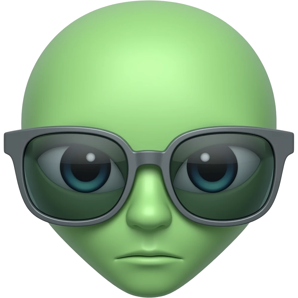 Alien sunglasses emoji