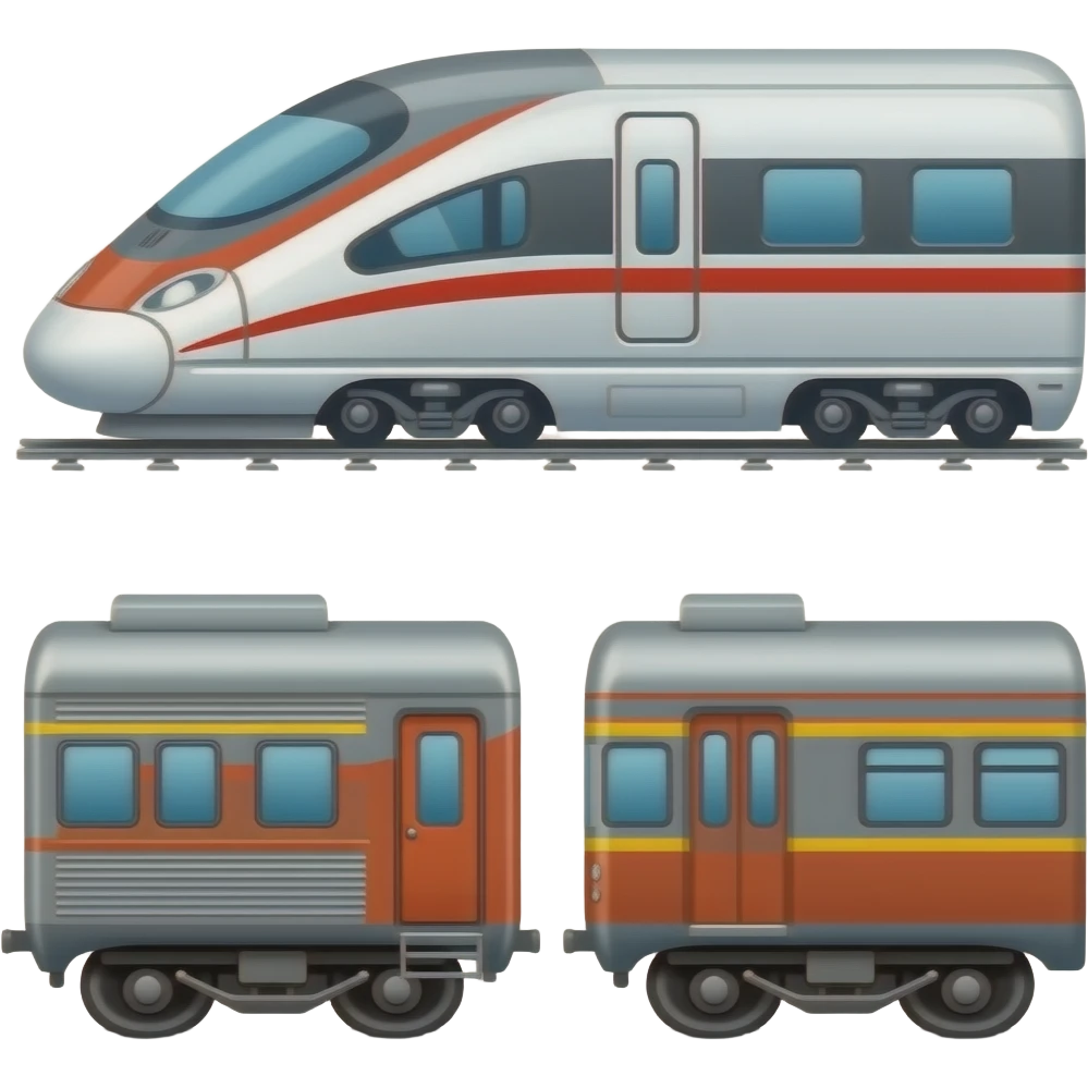 🚄🚃🚃 emoji