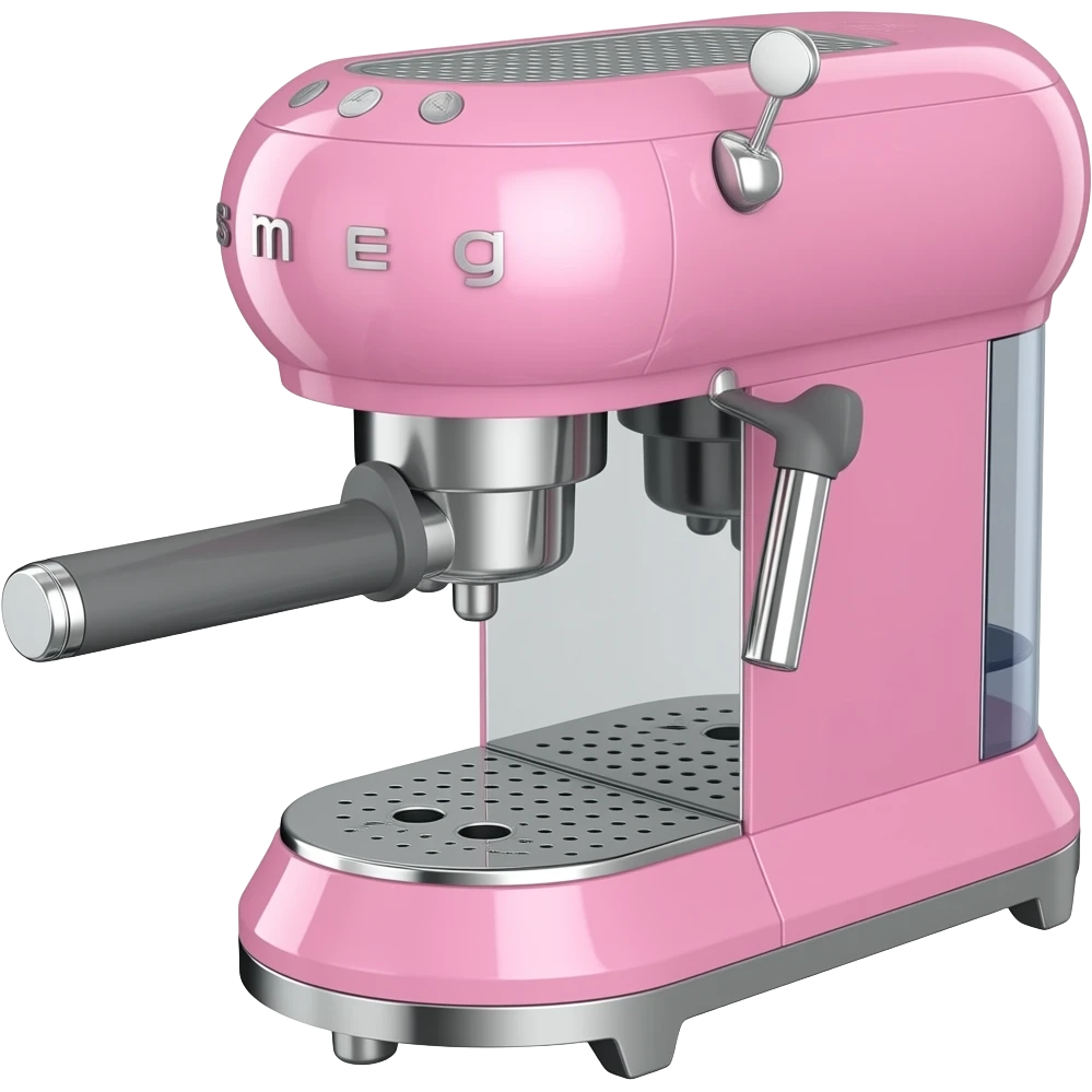 Розовая кофе машина smeg emoji