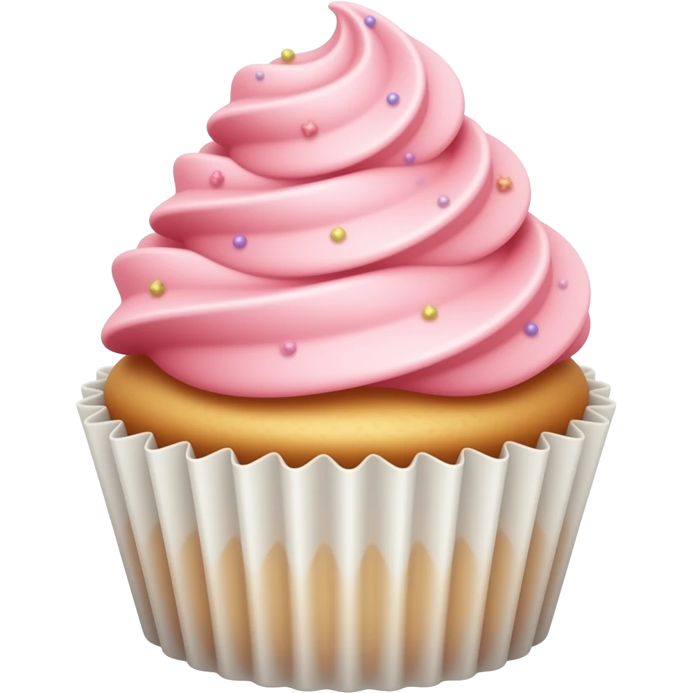 Cupcake with pink icing emoji